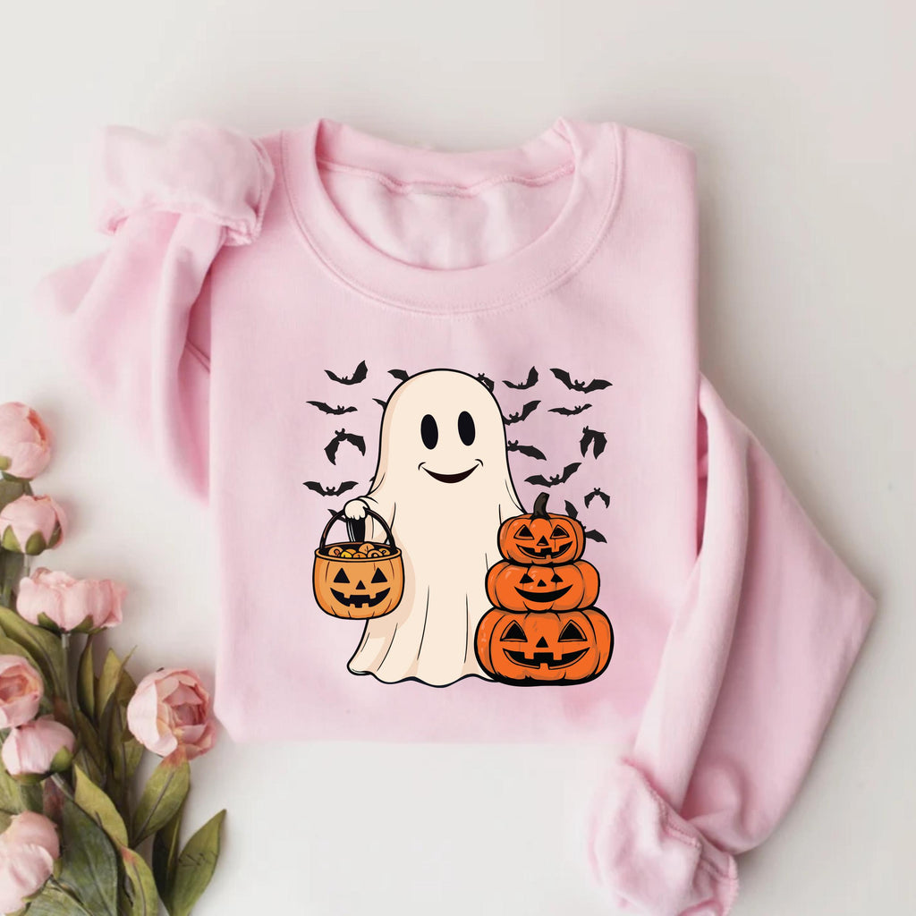 Ghost Halloween Sweatshirt, Women’s Halloween Party Tee