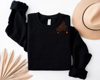 Spider Embroidered Sweatshirt, Halloween Hoodie, Spooky Season Shirt, Creepy Cute Long Sleeve Shirt, Fall Embroidery Halloween Gift