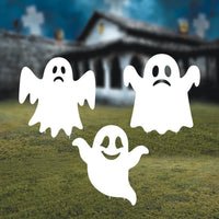 Large Ghost Halloween Yard Sign with Stakes, Scary Outdoor Lawn Decoration, Spooky Home Front Yard Halloween Décor for Porch or Garden