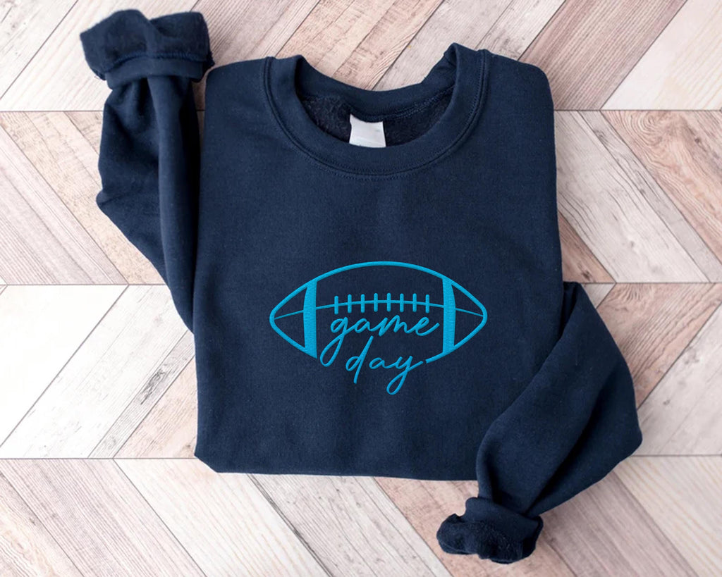 Game Day Embroidered Sweatshirt, Tis the Season Hoodie, Fall Football Shirt, Touchdown Long Sleeve Shirt, Thanksgiving Tailgate Gift