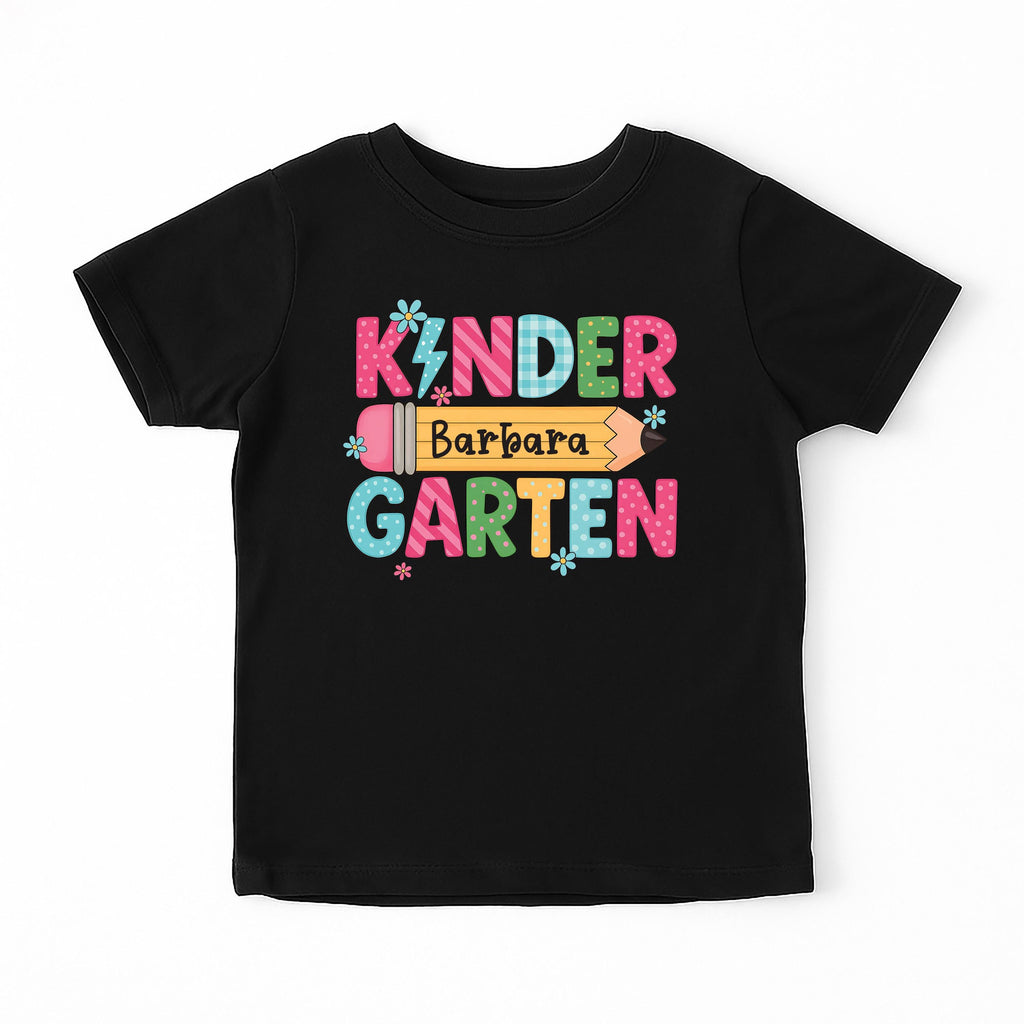 Personalized Kindergarten T-Shirt, Custom Girl Name Kids Shirt, Toddler Sweatshirt - Back to School Gift, First Day Outfit