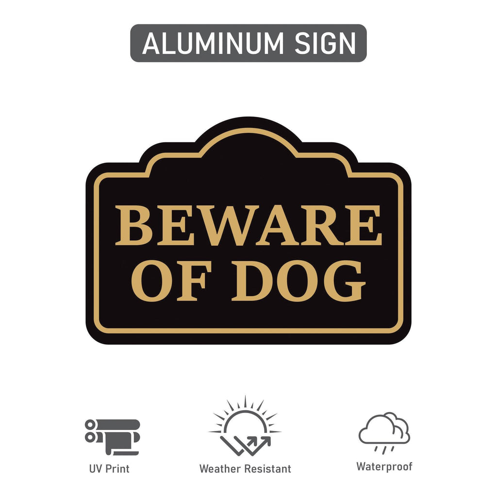 2 Pack Beware of Dog Yard Sign with 16" Stake, Rust-Free Aluminum Warning Sign, Home Security Not Responsible Lawn Sign, Outdoor Dog Alert