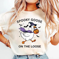 Spooky Goose Shirt, Witchy Silly Goose Halloween Tee