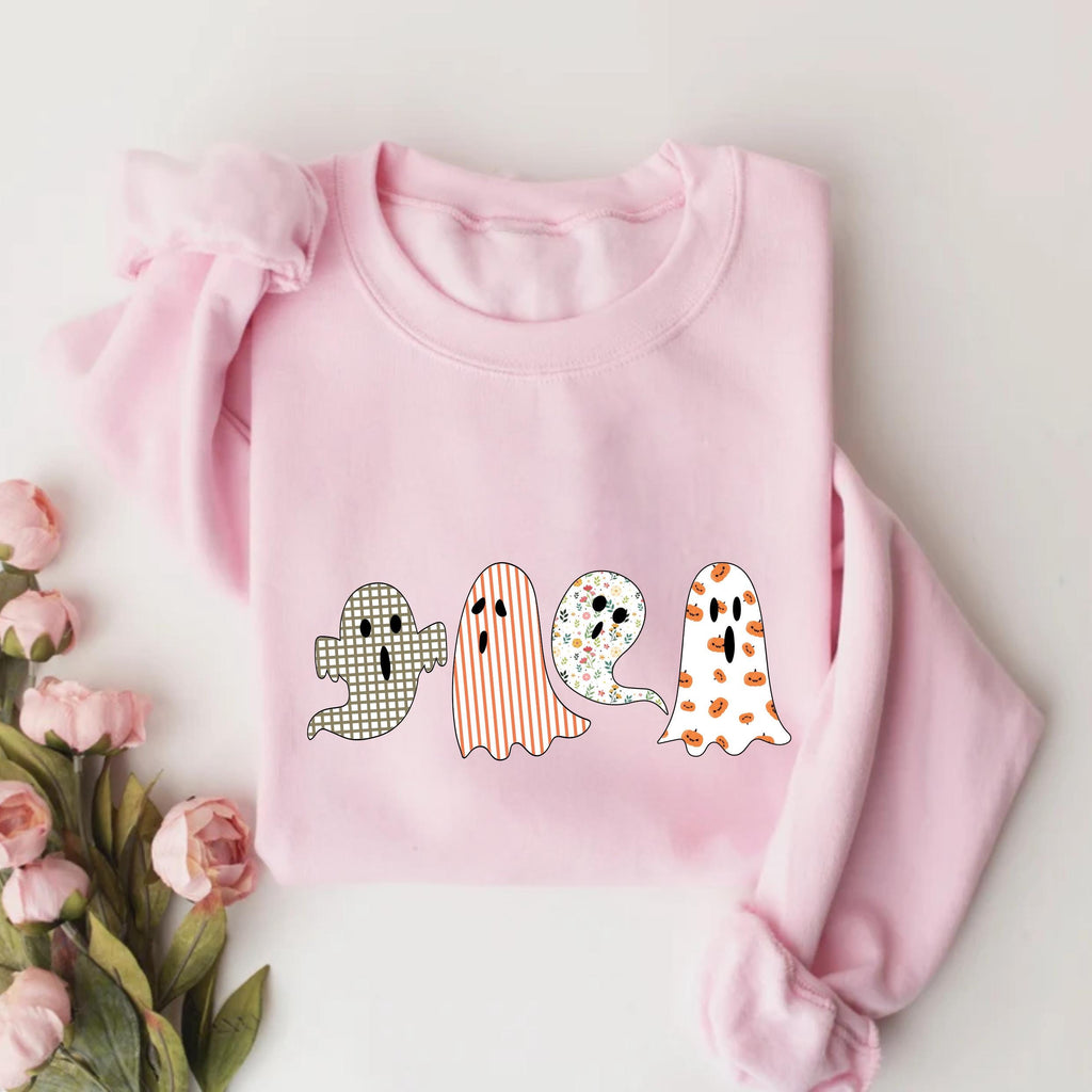Halloween Ghost Sweatshirt, Cute Fall Ghost Tee, Spooky Season Autumn Sweatshirt