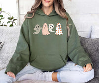 Halloween Ghost Hoodie, Cute Fall Ghost Tee, Spooky Season Autumn Hoodie