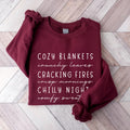 Cozy Season Fall Sweatshirt, Cute Autumn Crewneck Tee, Cozy Fall Graphic Sweatshirt