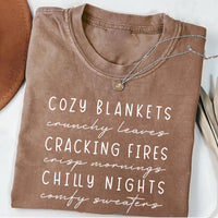Cozy Season Fall Shirt, Cute Autumn Crewneck Tee, Cozy Fall Graphic Shirt