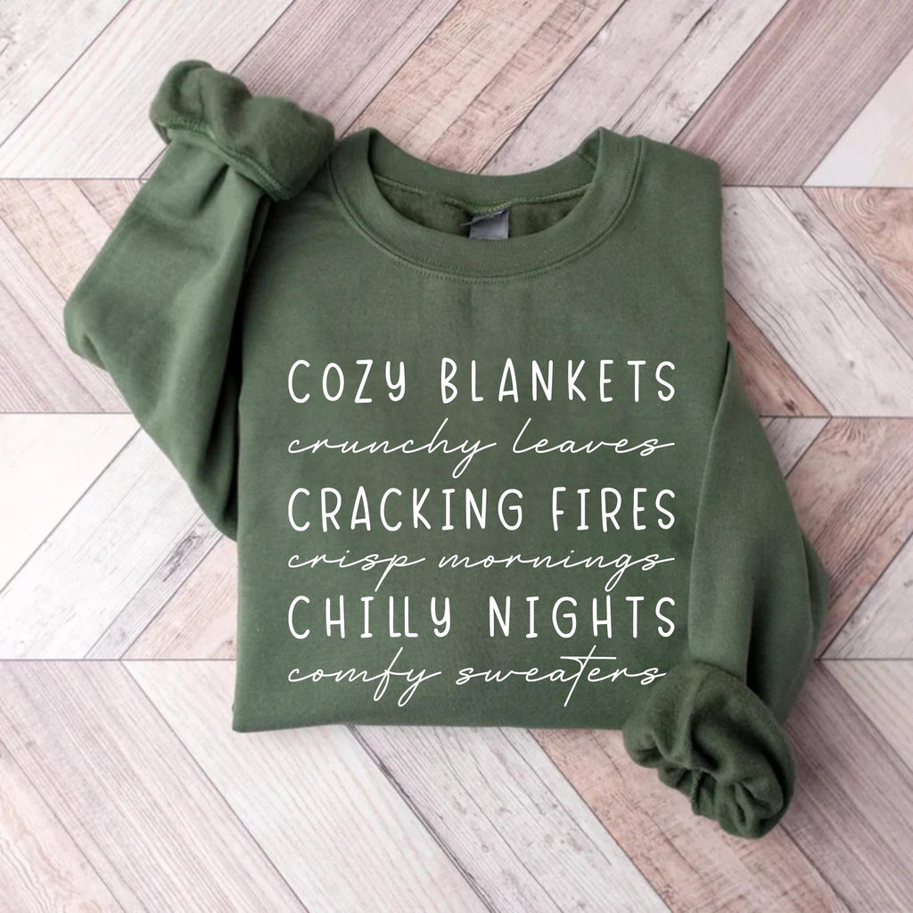 Cozy Season Fall Sweatshirt, Cute Autumn Crewneck Tee, Cozy Fall Graphic Sweatshirt