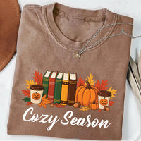 Cozy Season Fall Shirt, Cute Autumn Crewneck Tee, Cozy Fall Graphic Shirt