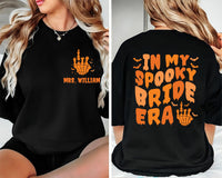 In My Spooky Bride Era Shirt, Halloween Bride Tee, Two-Sided