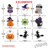 Cute Halloween Yard Stakes, Large Garden Pumpkin Ghost Witch Cat Signs, Outdoor Lawn Decorations for Halloween Party Patio Decor