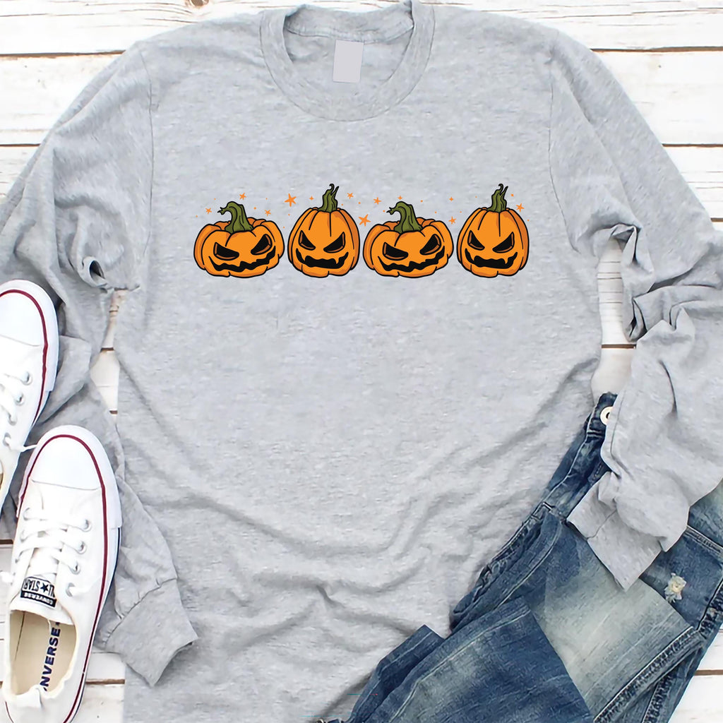 Pumpkin Halloween Long Sleeve Shirt