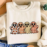 Preppy Floral Ghost Sweatshirt, Fall Ghost Tee