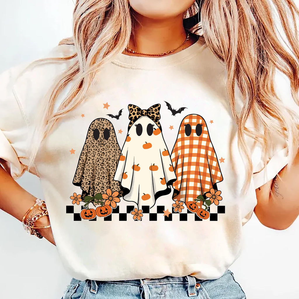 Trendy Leopard Pumpkin Ghost Shirt