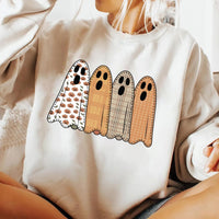 Preppy Floral Ghost Sweatshirt, Fall Ghost Tee