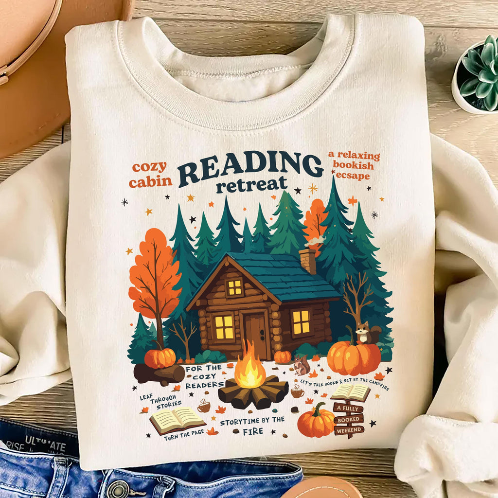 Cozy Cabin Reading Retreat Sweatshirt