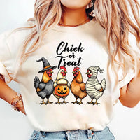 Chick Or Treat Shirt, Halloween Chicken Tee, Funny Fall Shirt