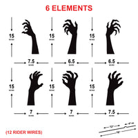 Scary Zombie Hand Halloween Yard Signs with Stakes, Creepy Outdoor Lawn Decorations, Spooky Party Décor for Yard, Garden, or Walkway Setup