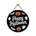 Cute Ghost Pumpkin Bat Halloween Door Sign 12