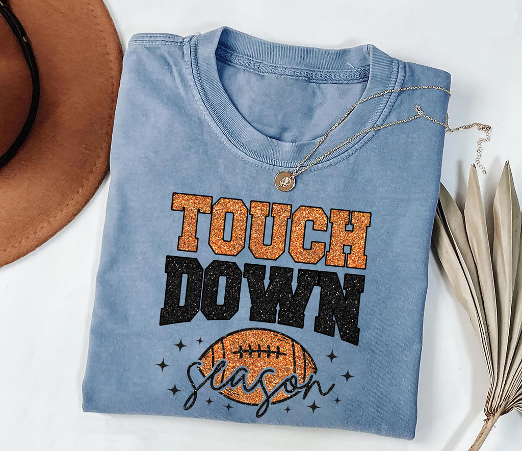 Touch Down Season Shirt, Game Day Football Mom Shirt, Football Lover Tee