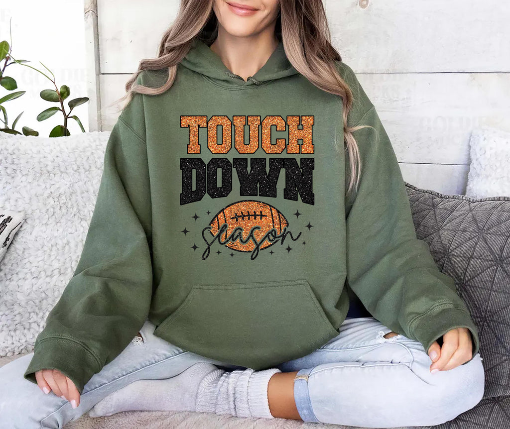 Touch Down Season Hoodie, Game Day Football Mom Shirt, Football