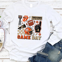 Football Collage Long Sleeve Shirt, Football Season Shirt, Game Day Touchdown Tee