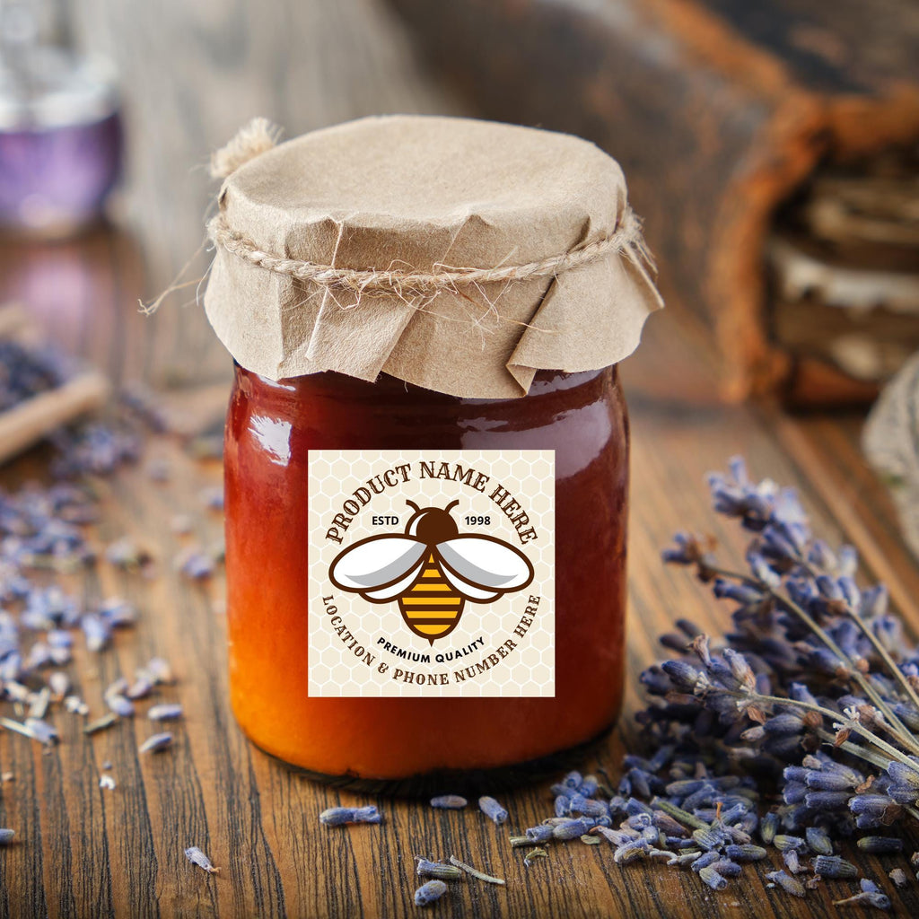 Personalized Honey Roll Labels, Custom Honey Product Stickers