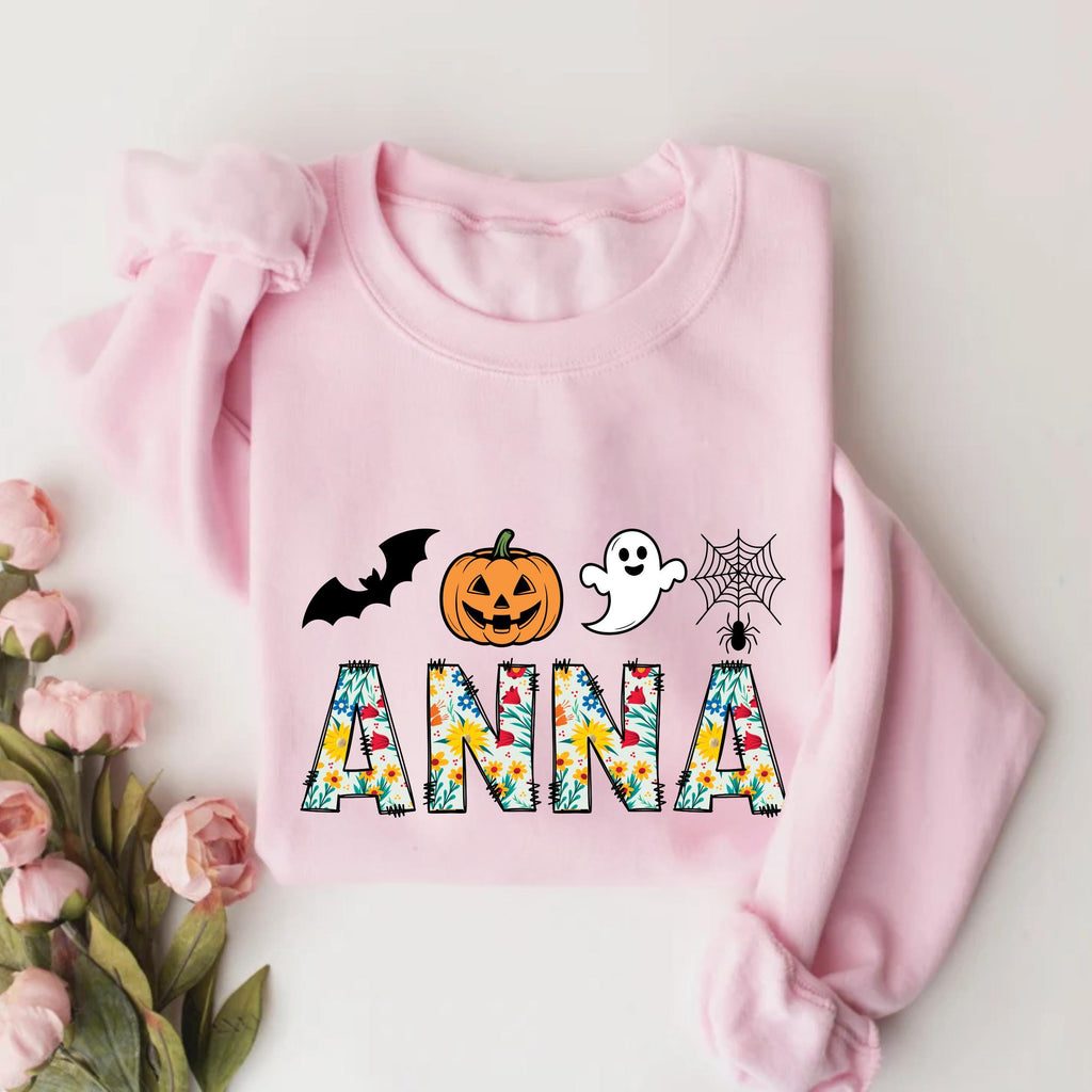 Custom Halloween Sweatshirt, Personalized Halloween Shirt, Custom Name Sweatshirt