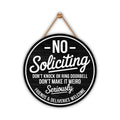 No Soliciting Sign for Front Door 12