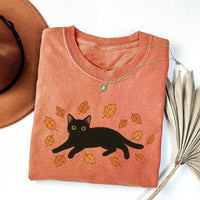 Cute Halloween Black Cat Short Sleeve T-Shirt