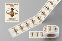 Personalized Honey Roll Labels, Custom Honey Product Stickers