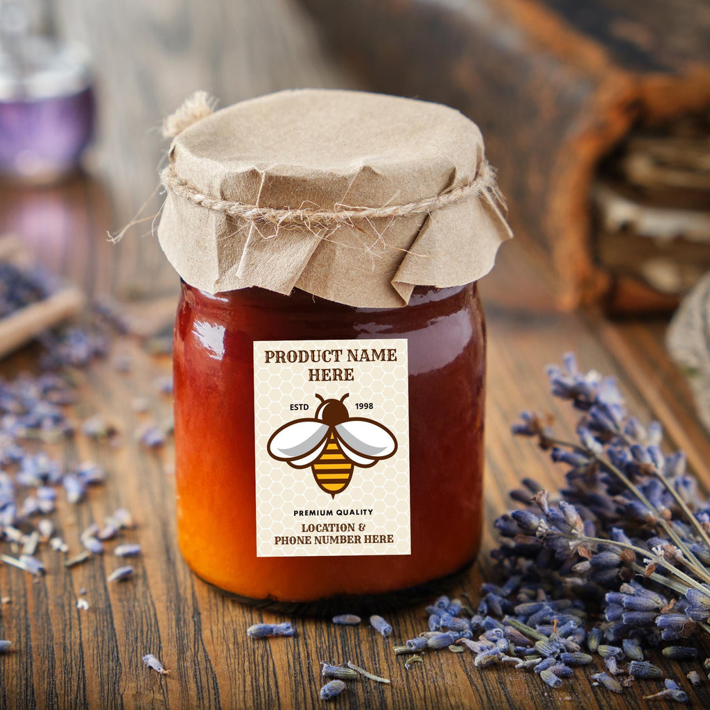 Personalized Honey Roll Labels, Custom Honey Product Stickers