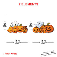 Halloween Ghost Pumpkin Yard Sign, Outdoor Lawn Decorations with Stakes, Spooky Garden Decor for Home Party, Trick or Treat Yard Prop