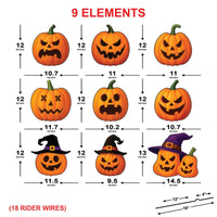 Halloween Pumpkin Yard Stakes with Witch Hats, Outdoor Lawn Signs with Stakes, Spooky Garden Decorations, Halloween Party Yard Props