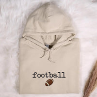 Retro Football Embroidered Hoodie, Fall Football Season Gift