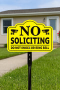 No Soliciting Yard Sign with 16