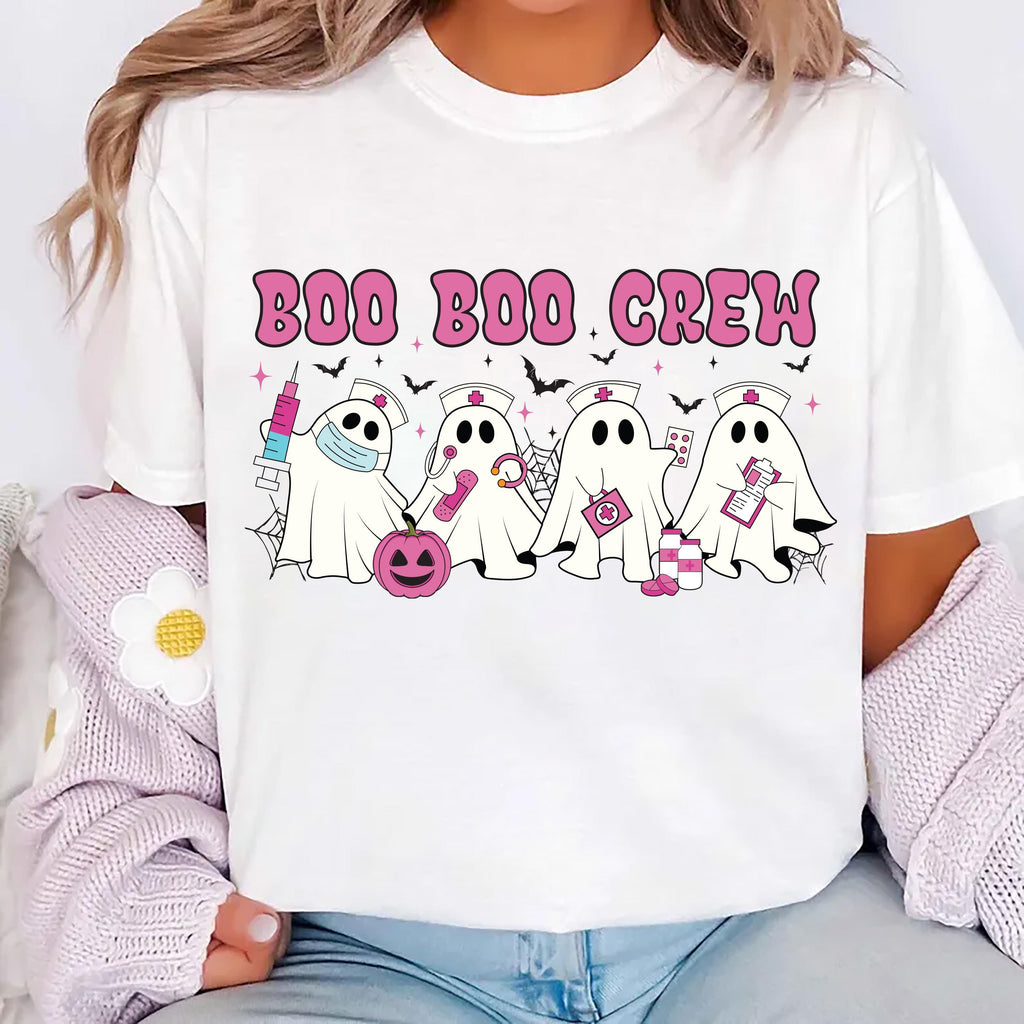 Boo Boo Crew Nurse Shirt, Halloween Nurse Stethoscope Shirt, Spooky Season Tee
