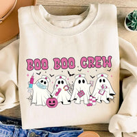 Boo Boo Crew Nurse Sweatshirt, Halloween Nurse Stethoscope Shirt, Spooky Season Sweatshirt