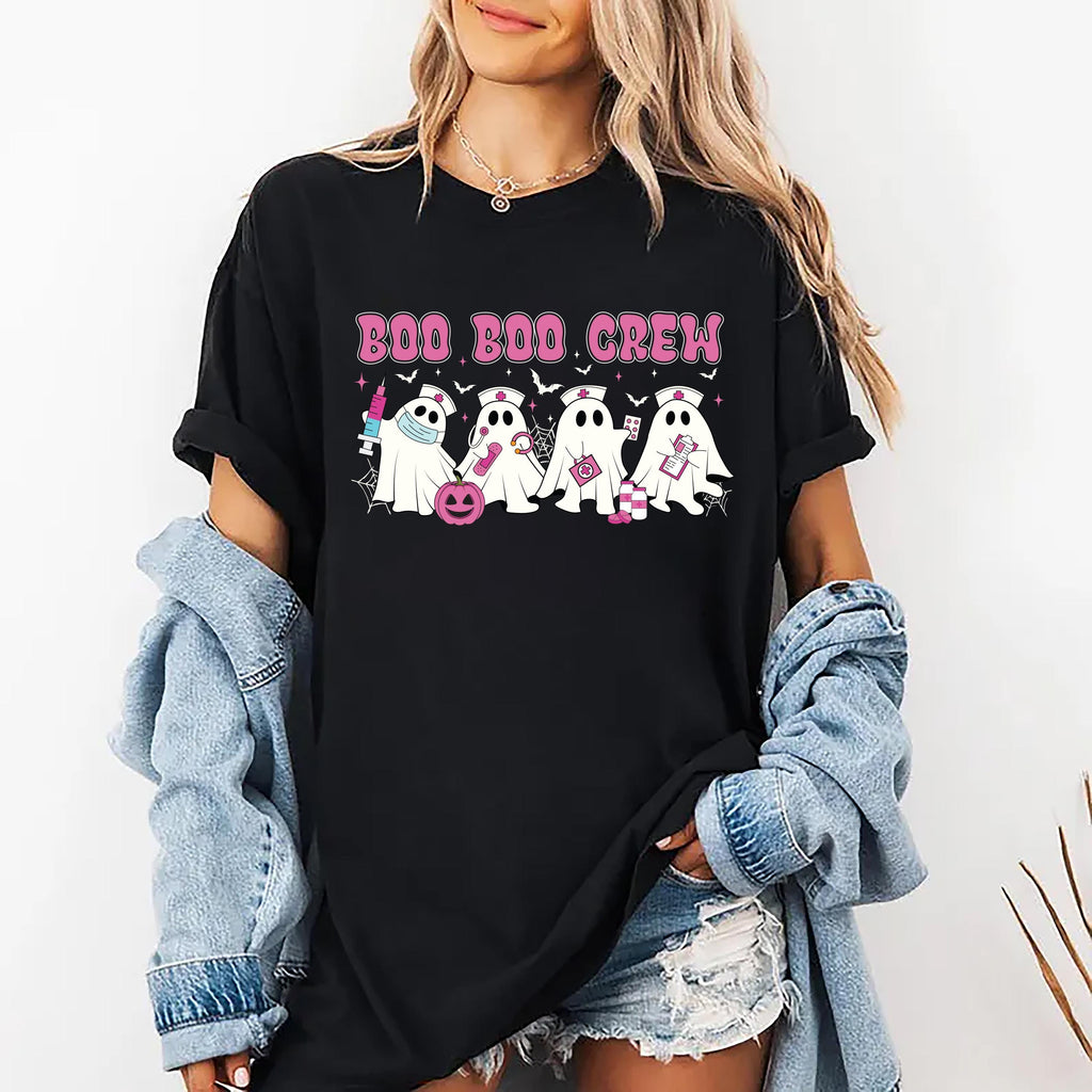 Boo Boo Crew Nurse Shirt, Halloween Nurse Stethoscope Shirt, Spooky Season Tee