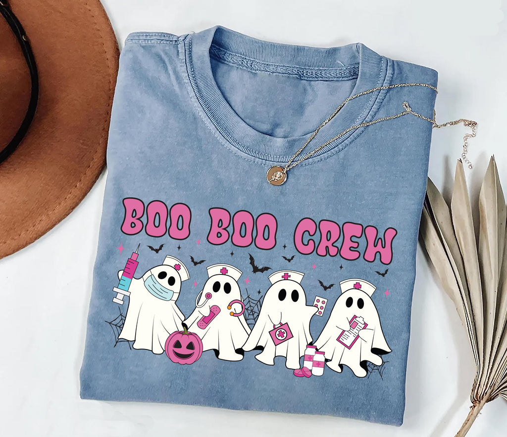 Boo Boo Crew Nurse Shirt, Halloween Nurse Stethoscope Shirt, Spooky Season Tee