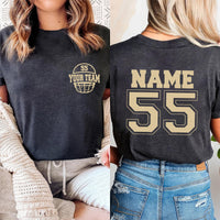 Custom Football Shirt, Your Number Football Shirt, Game Day Tee, Two Sided