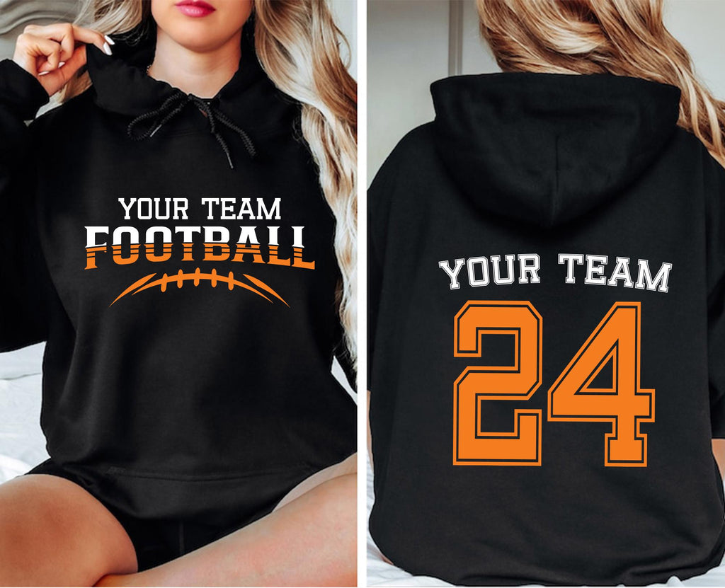 Customized Football Shirt, Your Name Football Shirt, Game Day Tee, Two Sided