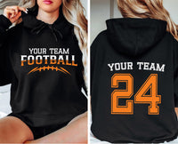 Customized Football Shirt, Your Name Football Shirt, Game Day Tee, Two Sided