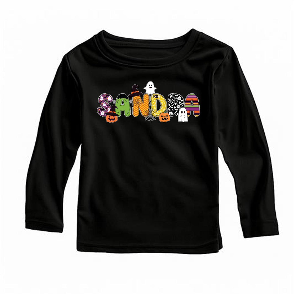 Custom Kids Halloween Name Shirt, Toddler Spooky Tee, Kindergarten Halloween Shirt With Name, Personalized Unisex Shirt, Halloween Gifts