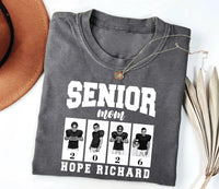 Custom Senior Football Mama Shirt, Custom Photo Mom Shirt, Senior Night Mom Tee