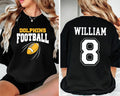 Custom Football Team Name & Number Shirt, Football Mom Shirt, Football Team, Game Day Tee, Two Sided