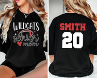 Football Shirt, Senior Football Mom T-Shirt, Football Shirts Tee, Custom Football Mom Shirt, Two Sided