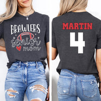 Football Shirt, Senior Football Mom T-Shirt, Football Shirts Tee, Custom Football Mom Shirt, Two Sided