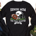 Senior Football Mom Long Sleeve Shirt, Custom Name and Number Shirt, Game Day Tee