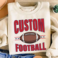 Personalized Mascot Sweatshirt, Football Custom Your Team Shirt, Varsity School Football Team Sweatshirt